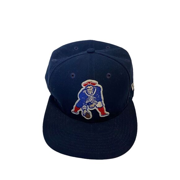 New Era NFL New England Patriots Snapback Hat Cap Old Logo Retro - Picture 1 of 6
